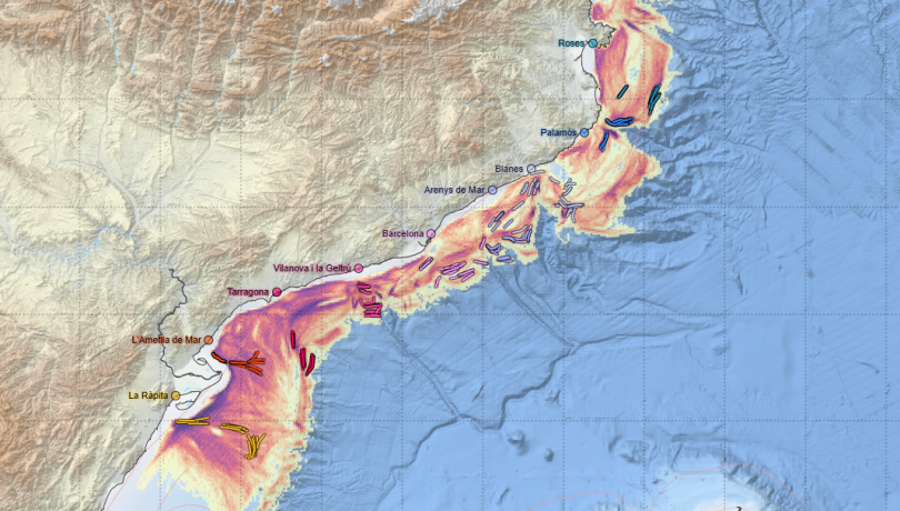 The map represents the bottom trawling effort off the Catalan coast / ICATMAR. The map represents the bottom trawling effort off the Catalan coast / ICATMAR.