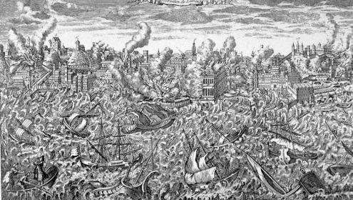 The earthquake almost completely destroyed the Portuguese capital and severely affected nearby areas such as Cádiz and Huelva / Wikimedia Commons.