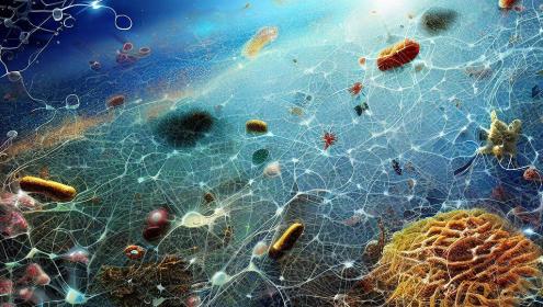 Microbial networks contribute to the overall functioning of marine ecosystems / ICM-CSIC.