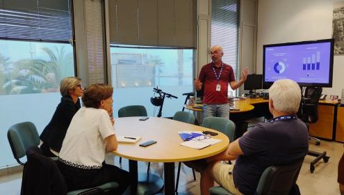 Ana Castro visited the ICM this week within the celebration of a workshop on blue economy / ICM-CSIC.