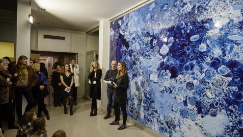 El "Bosque Ancestral" es un mural de grandes dimensiones creado por la artista Anna Rierola / ICM-CSIC.