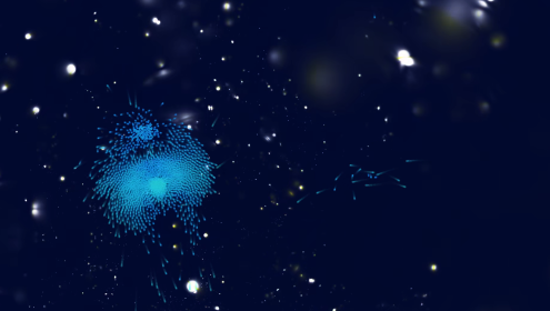 "Thalastasi" is a digital art piece that reveals how marine microbes participate in the regulation of the planet's climate / Alba G. Corral.