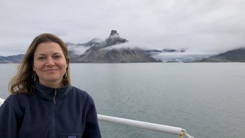 The researcher studies the changes taking place in the fresh water and ocean currents of the Arctic using remote sensing / ICM-CSIC.