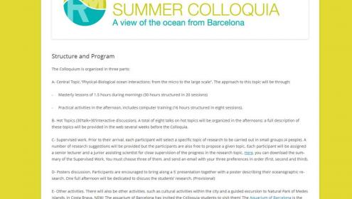Jóvenes oceanógrafos de todo el mundo se congregan en Barcelona para la primera edición del RAMON MARGALEF SUMMER COLLOQUIA