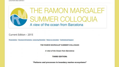 Ramon Margalef Summer Colloquia 2015: help us to spread it!